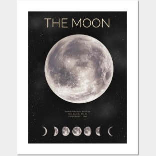 The Moon with its lunar phases Posters and Art